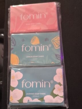 Pink, Teal & Blue Soap Thins Trio - Rose, Lemon & Jasmine